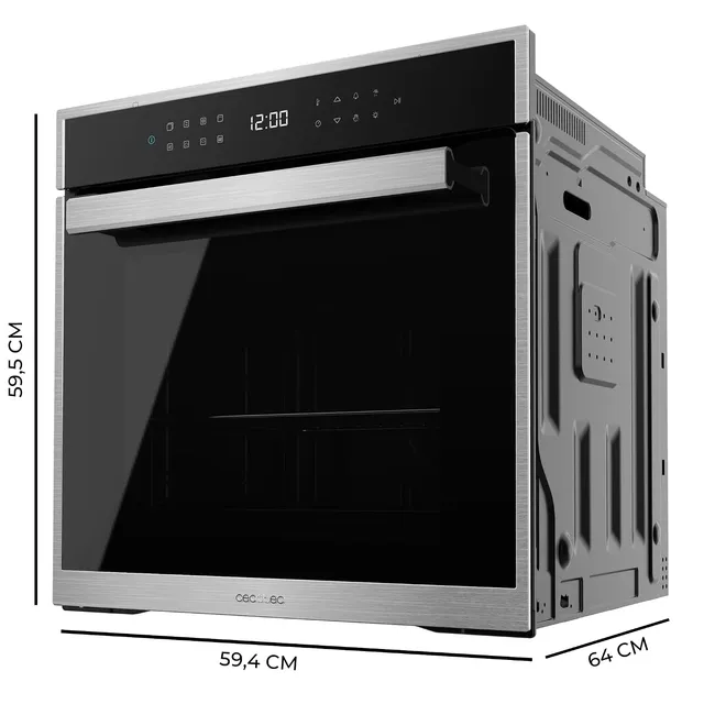 Cecotec Forno incasso P506000 Forno da Incasso Pirolitico 81L Bolero Hexa Glass Black A+. 11 Funzion