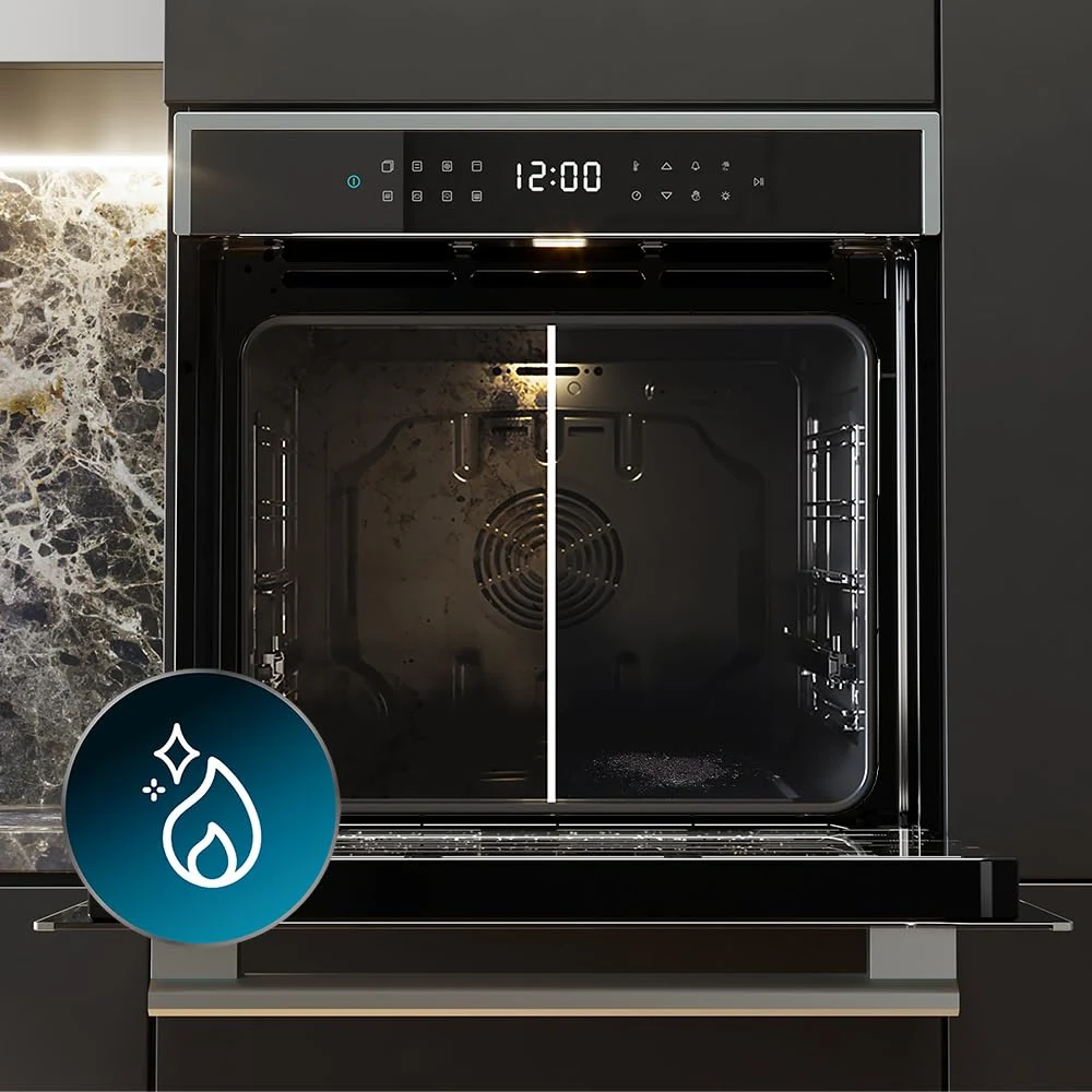 Cecotec Forno incasso P506000 Forno da Incasso Pirolitico 81L Bolero Hexa Glass Black A+. 11 Funzion