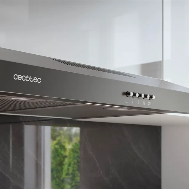 Cecotec Cappa cucina downdraft 220m3 Cappa aspirante 60 cm di larghezza Bolero Flux CM 602200 Black 