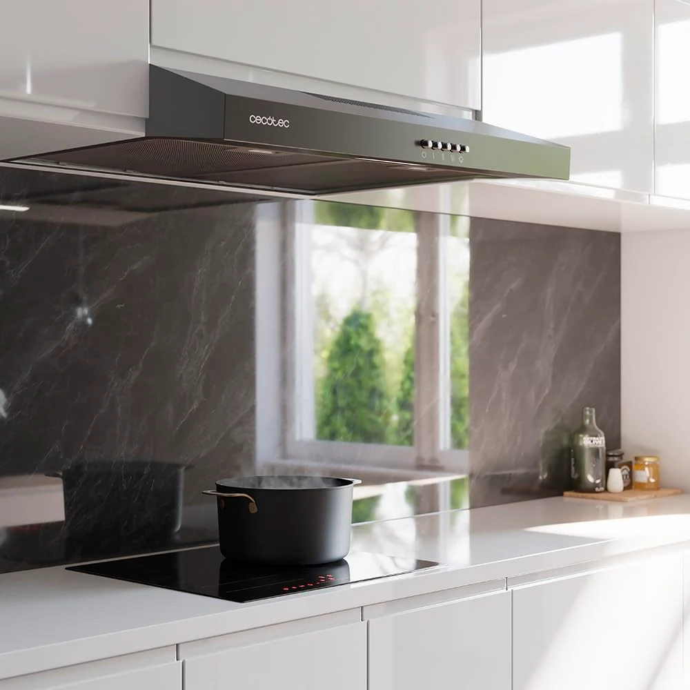 Cecotec Cappa cucina downdraft 220m3 Cappa aspirante 60 cm di larghezza Bolero Flux CM 602200 Black