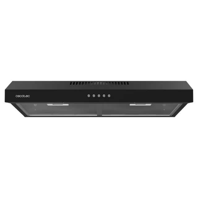 Cecotec Cappa cucina downdraft 220m3 Cappa aspirante 60 cm di larghezza Bolero Flux CM 602200 Black B. Potenza di aspirazione /h, motore 70W, basso consumo, controllo meccanico, 3 livelli di potenz