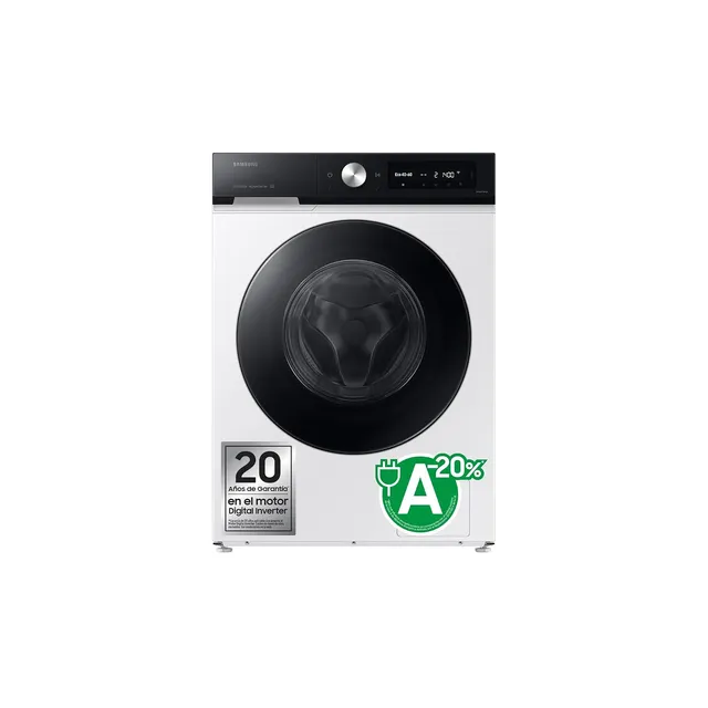 Samsung Lavatrice slim WW90DB8U95GHU3-9KG classe A, colore bianco, con SmartThings e Intelligenza Artificiale