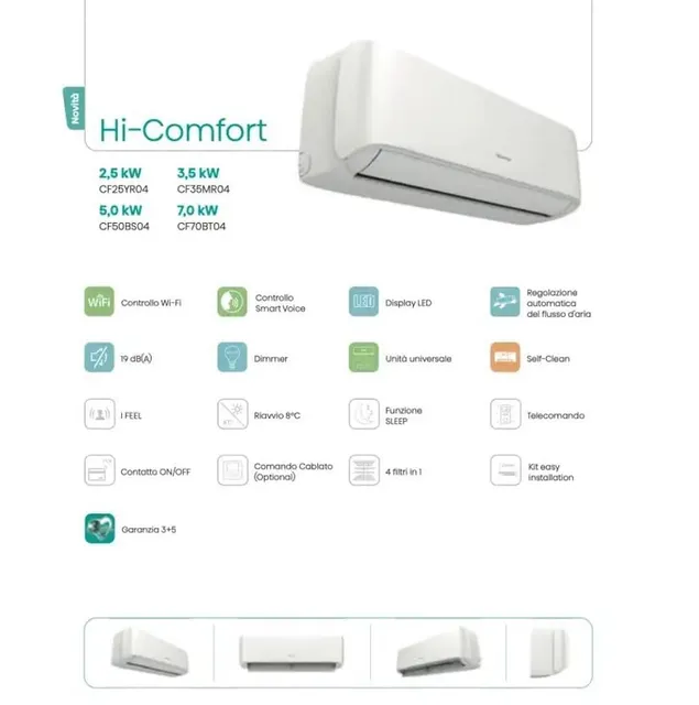 Hisense Climatizzatore canalizzato 2AMW42U4RGC Climatizzatore Condizionatore Inverter Hi Comfort Wi-