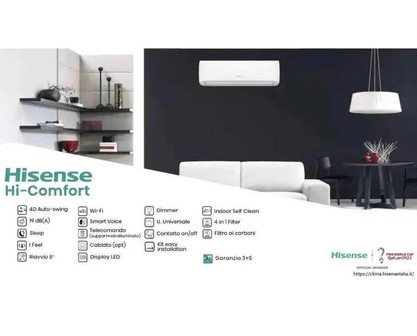 Hisense Climatizzatore canalizzato 2AMW42U4RGC Climatizzatore Condizionatore Inverter Hi Comfort Wi-