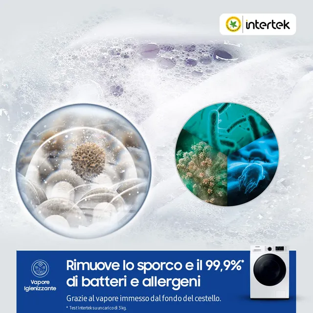 Samsung Lavasciuga carica alto WD90TA046BE Lavasciuga Crystal Clean con Ecobubble, , 9+6 Kg, 1400 RP