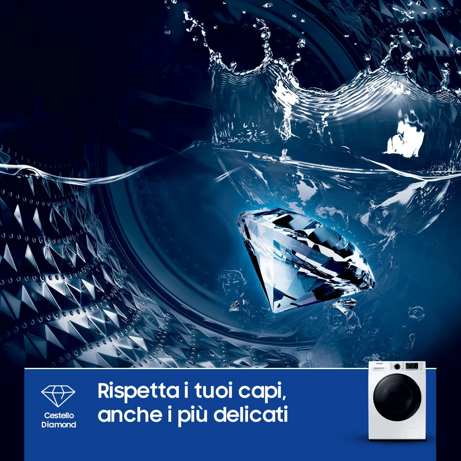 Samsung Lavasciuga carica alto WD90TA046BE Lavasciuga Crystal Clean con Ecobubble, , 9+6 Kg, 1400 RP