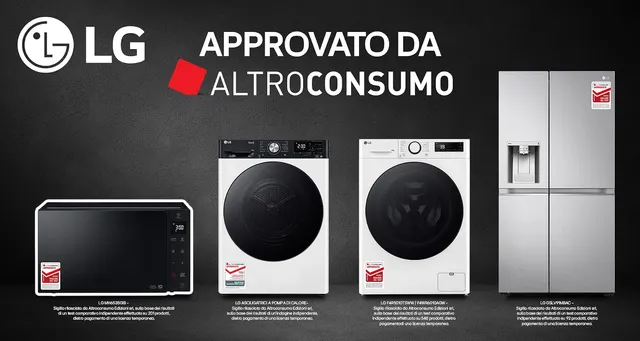 LG Asciugatrice RH90V9AVBN Asciugatrice con pompa di calore, 9 Kg, Inverter, Wi-Fi, Classe energetic