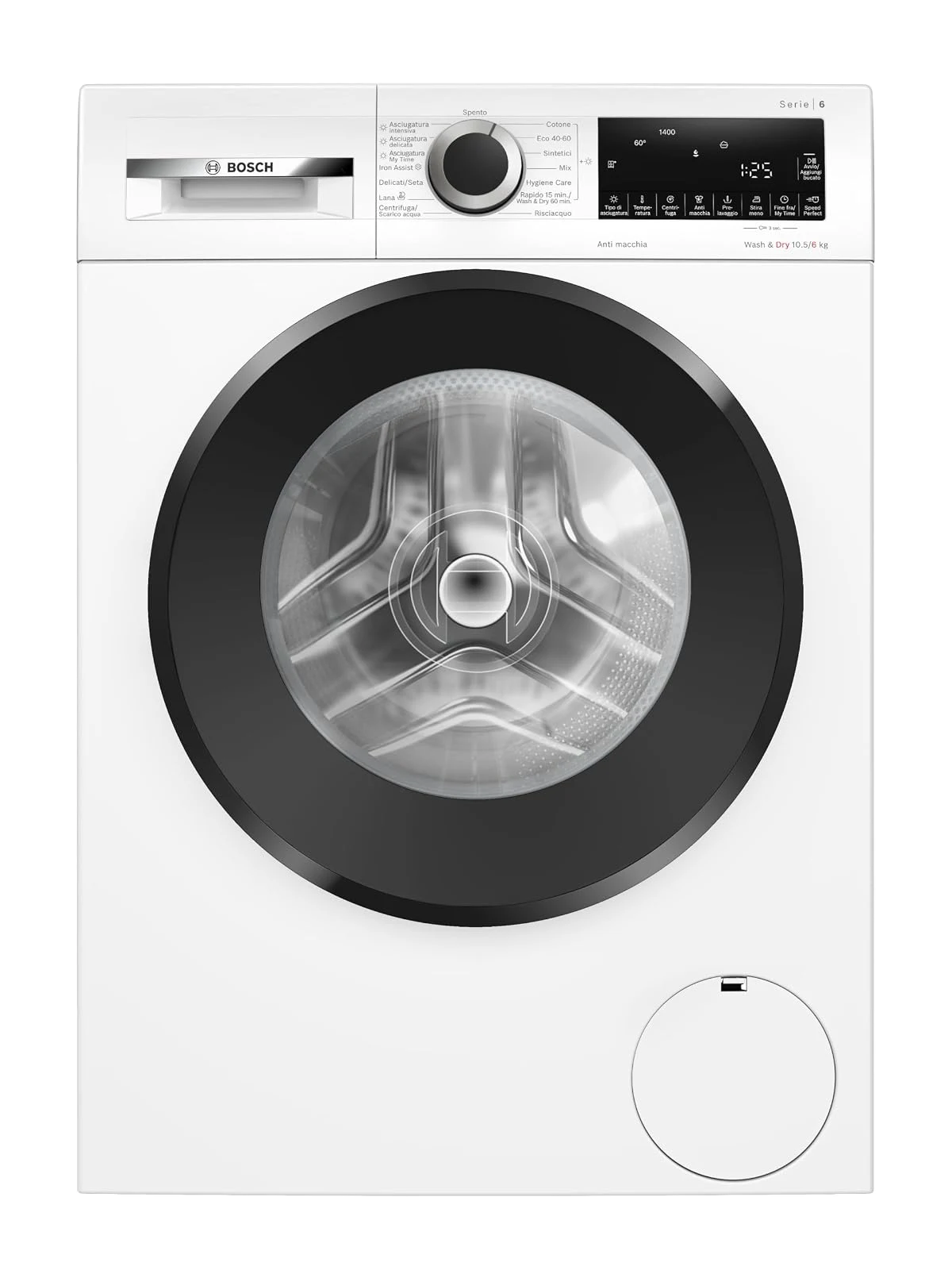 Bosch Lavasciuga WNG25400IT Bosch WNG25400IT Serie 6 Lavasciuga 10.5/6 kg 1400 giri