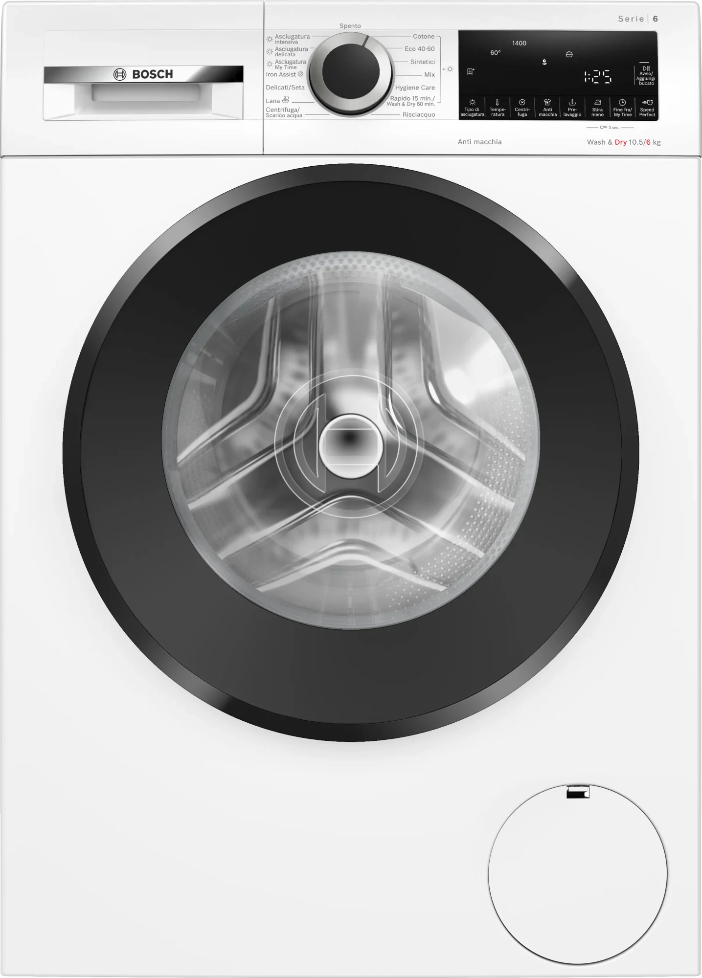 Bosch Lavasciuga WNG25400IT Bosch WNG25400IT Serie 6 Lavasciuga 10.5/6 kg 1400 giri