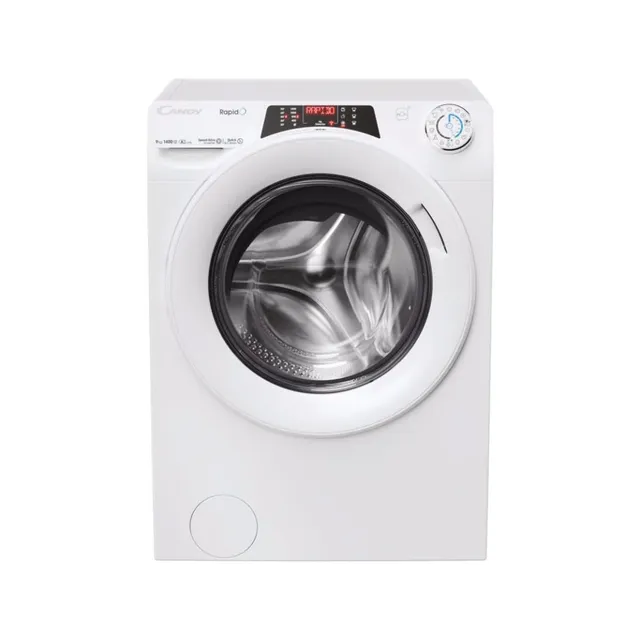 Candy Lavatrice incasso 496DWM7 RapidÓ Lavatrice 9 Kg 1400 RPM Classe A-15% WiFi App hOn Motore Inverter Speed Drive Vapore 9 Programmi Rapidi Quick&Clean AxLxP 85x60x54 cm RO /1-S