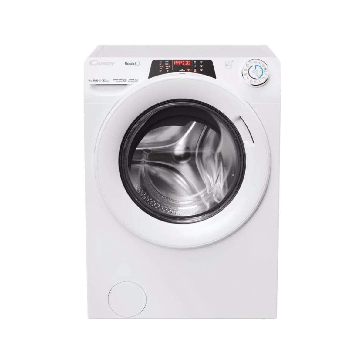 Candy Lavatrice incasso 496DWM7 RapidÓ Lavatrice 9 Kg 1400 RPM Classe A-15% WiFi App hOn Motore Inverter Speed Drive Vapore 9 Programmi Rapidi Quick&Clean AxLxP 85x60x54 cm RO /1-S