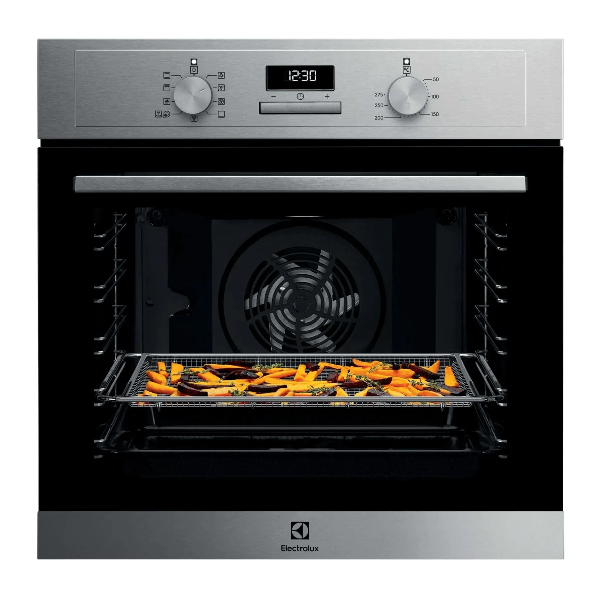 Electrolux Forno incasso EOM3H04X Forno Multifunzione da Incasso , Serie 300, 68L, Classe A, Ventilato, Grill, Pulizia a Vapore, Timer, Teglia XL, Acciaio Inox