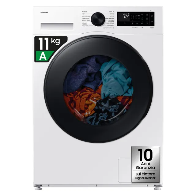 Samsung Lavasciuga incasso WD11DG5B15BEET 11+6 Lavasciuga Crystal WiFi WD11DG5B15BEET, 11+6 kg, Ecobubble, Vapore Igienizzante, AI Energy Mode, Carica Frontale, 60L x 85H x 60P cm