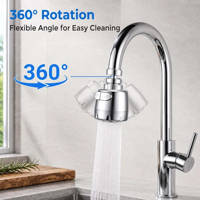 Vinabo Miscelatore 360° 2 Rompigetto Rubinetto Cucina, Aeratore Modalità