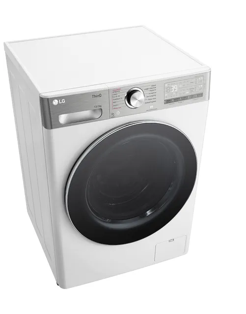 LG Lavasciuga carica alto D4R9513TPWC AI DD Lavasciuga 13/7kg, Serie R9, Classe D, Lavatrice Asciugatrice, 1400 Giri, TurboWash 360, Vapore Steam+ e Antipiega, Autodosaggio, Wi-Fi, Bianca