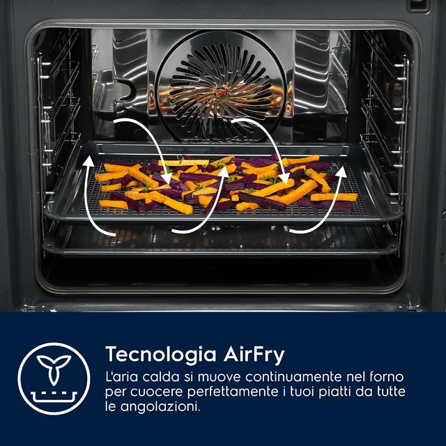Electrolux Forno incasso EOM4P46TX Serie 700 Forno da Incasso Multifunzione Pirolitico, Capacità 72 