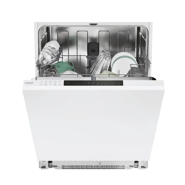 Candy Lavastoviglie 3E7L0W2 Rapidò CI , Lavastoviglie Integrabile 60 CM, 13 Servizi, Digitale, Wi-Fi, 5 Programmi, Motore Inverter, Indicatore Mancanza di Sale, Indicatore Fine Ciclo, Iniz