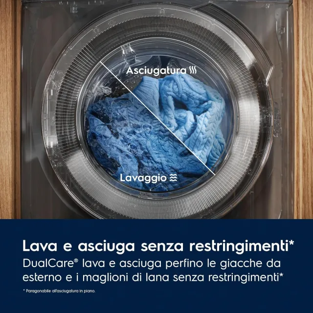 Electrolux Lavasciuga EW7W285W Lavasciuga 8 kg Lavaggio + 5 kg Asciugatura, SteamCare 700, SteamRefr