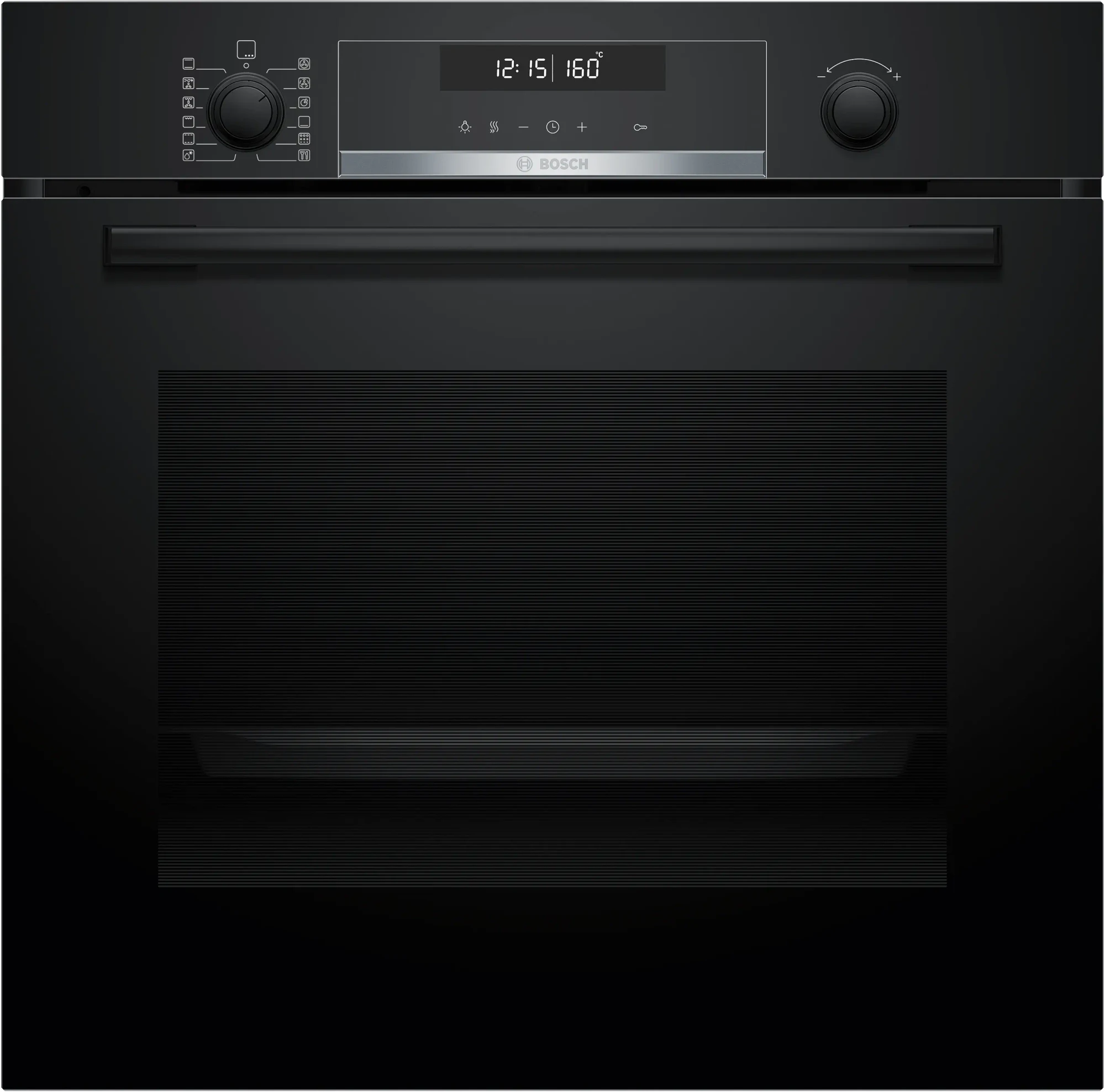 Bosch Forno incasso HBG578BB3 Serie 6, Forno da incasso, Pirolisi: pulizia del forno senza sforzo, Display LCD bianco, Funzione AirFry, 30 programmi automatici, Nero, 60 x 60 cm
