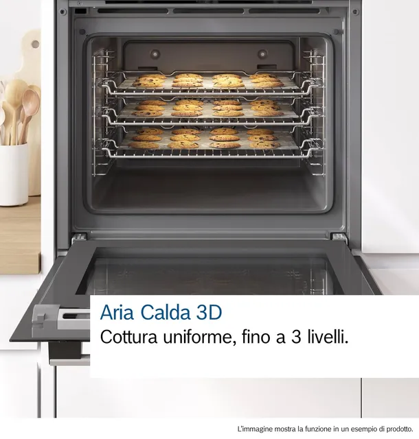 Bosch Forno incasso HBA534BB3 Serie 4 Forno con Pulizia Idrolitica, Nero