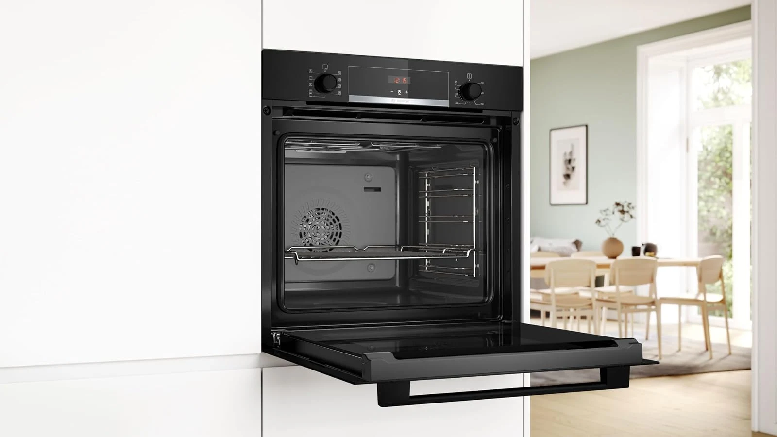 Bosch Forno incasso HBA534BB3 Serie 4 Forno con Pulizia Idrolitica, Nero