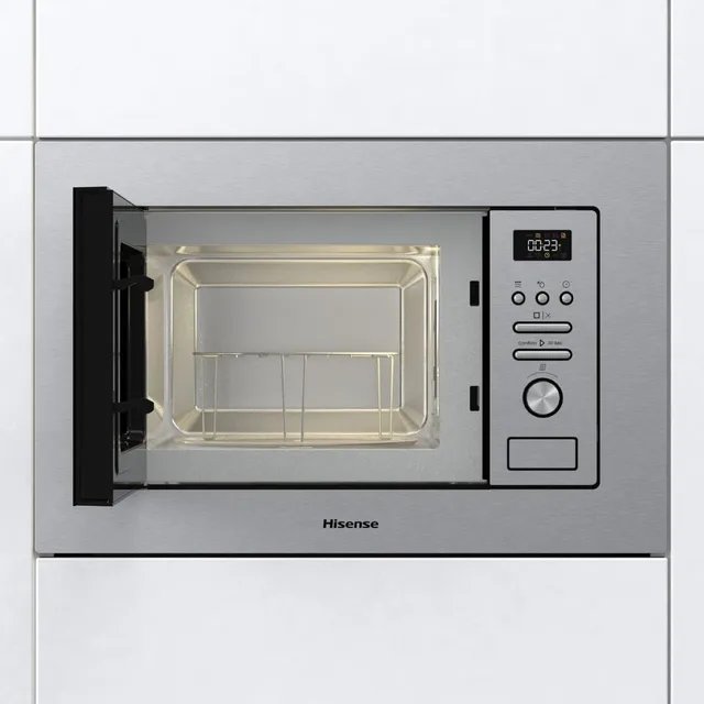 Hisense Microonde incasso BIM320G41X Microonde integrabile, 1000 W, 20 l, altezza 38,8 cm x larghezz