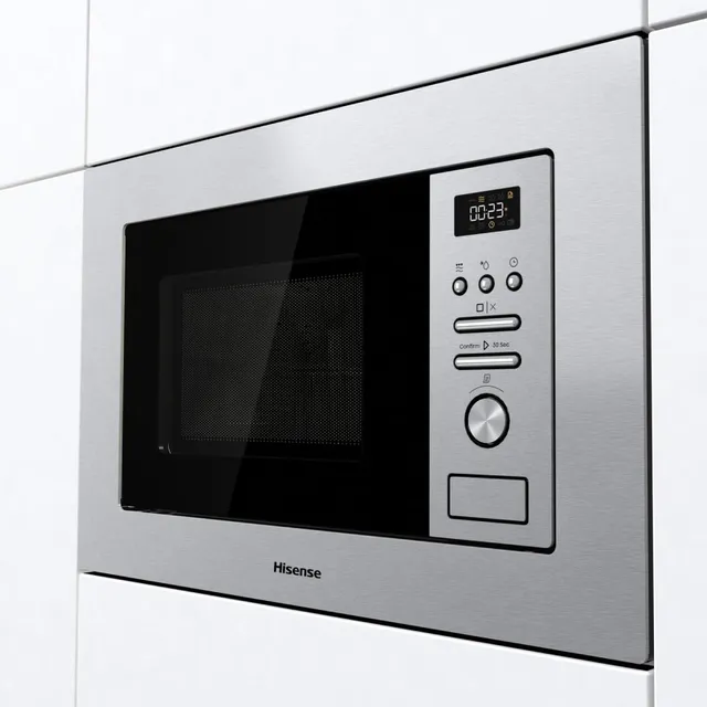 Hisense Microonde incasso BIM320G41X Microonde integrabile, 1000 W, 20 l, altezza 38,8 cm x larghezz