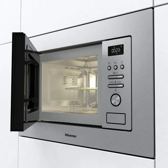 Hisense Microonde incasso BIM320G41X Microonde integrabile, 1000 W, 20 l, altezza 38,8 cm x larghezz