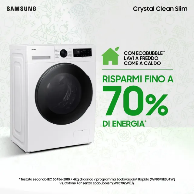 Samsung Lavasciuga incasso WD90DG5G34BE 9+5 Lavasciuga Crystal Clean Slim WD90DG5G34BE, 9+5 kg, Wifi