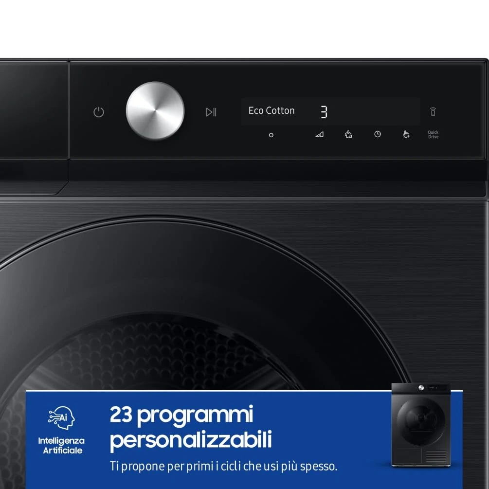 Samsung Asciugatrice incasso DV90DB7845GB/U3 9 Asciugatrice Bespoke AI DV90DB7845GB/U3, 9 kg, Pompa