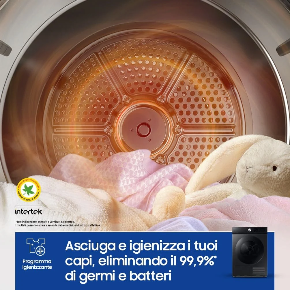 Samsung Asciugatrice incasso DV90DB7845GB/U3 9 Asciugatrice Bespoke AI DV90DB7845GB/U3, 9 kg, Pompa