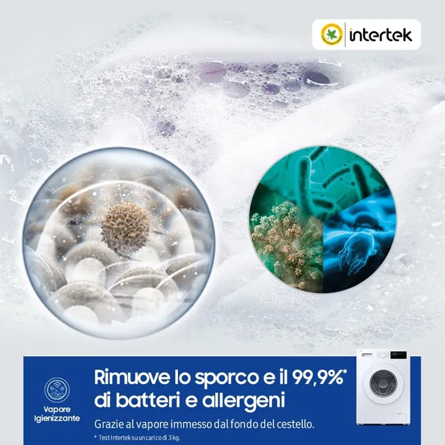 Samsung Lavatrice carica frontale WW70FG3M05TW/ET Lavatrice Slim Libera installazione, 7 Kg, Vapore 