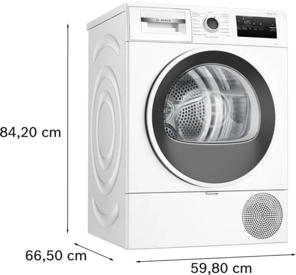 Bosch Asciugatrice WTH85218II Serie 4 Asciugatrice a pompa di calore 8kg Bianco