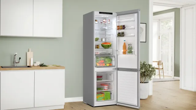 Bosch Frigorifero combinato KGN392LAG Serie 4 Frigorifero Total No Frost 203x60cm Silver Classe A