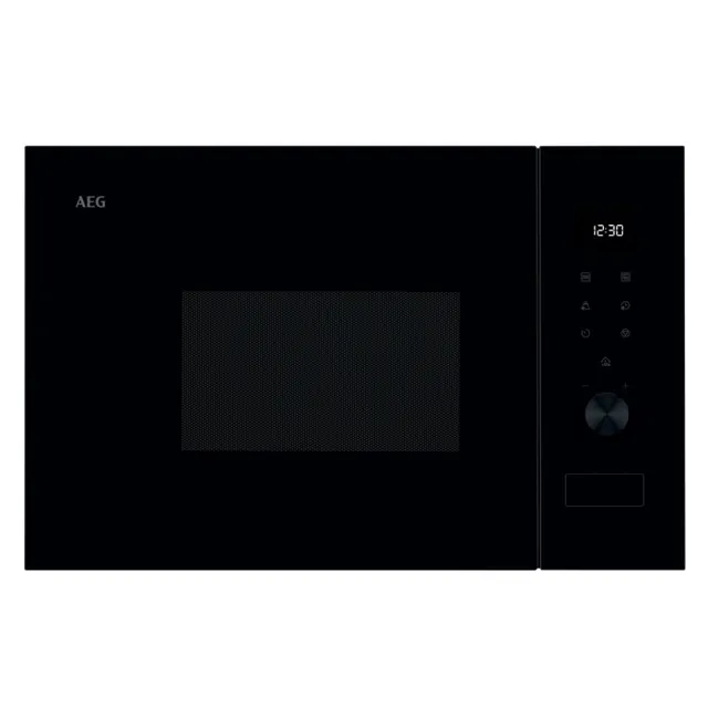 AEG Microonde incasso OS5MG20EB Forno a microonde integrabile, 20 l, 800 W, funzione griglia, display a LED touch, apertura elettronica, colore nero con finitura inox anti-impronte