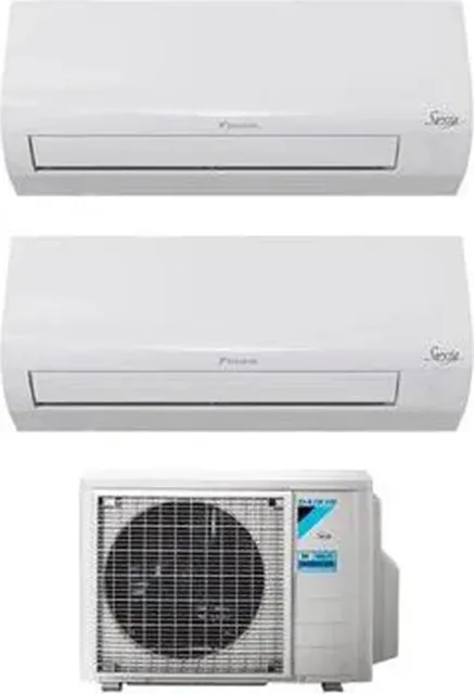 Climatiseur Climatizzatore triple split 9000 + 12000 Dual Split Btu, Classe A++/A++ Gaz R32 Série Siesta Classic Wifi