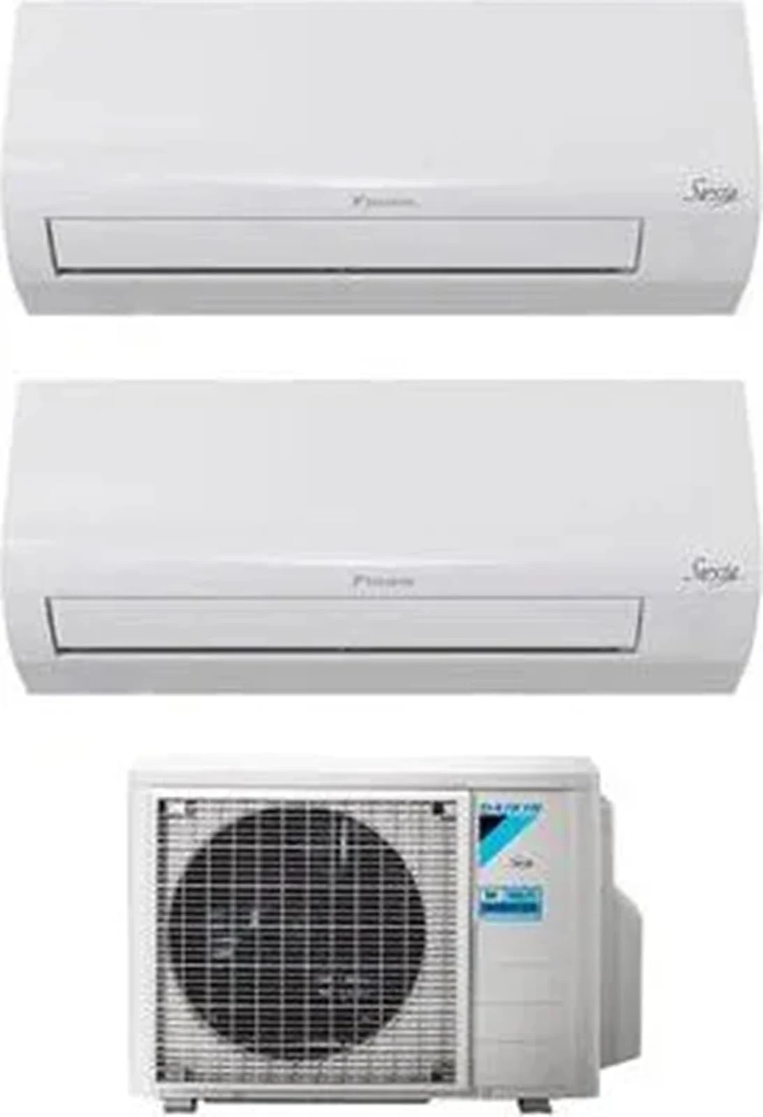 Climatiseur Climatizzatore triple split 9000 + 12000 Dual Split Btu, Classe A++/A++ Gaz R32 Série Siesta Classic Wifi