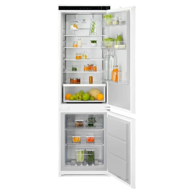 Electrolux Frigorifero incasso combinato LNT6ME18S0 Serie 600 Frigorifero Combinato da Incasso, , 249 Litri, TwinTech Total No Frost, MultiFlow, Compressore Inverter Silenzioso, 1780x560x550, Class E, Allarme Por