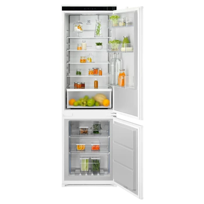 Electrolux Frigorifero incasso combinato LNT6ME18S0 Serie 600 Frigorifero Combinato da Incasso, , 249 Litri, TwinTech Total No Frost, MultiFlow, Compressore Inverter Silenzioso, 1780x560x550, Class E, Allarme Por