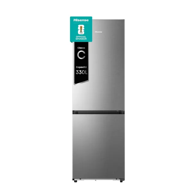 Hisense Frigorifero monoporta RB3K330SAIC Frigorifero Combinato Total No Frost, Capacità di 330 Litri, Ridotta profondità, Deep Freeze, Metal Tech Cooling, WiFi, Silenzioso, Motore Inverter, Classe C, I