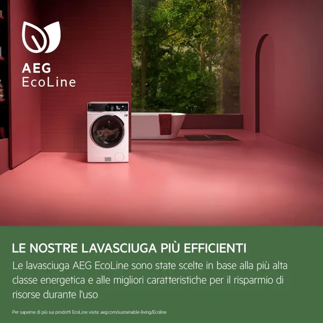 AEG Lavasciuga LWR9E106AB Lavasciuga Ökokombi 9000, 10+6kg con Pompa di Calore, SensiDry, Risparmio 