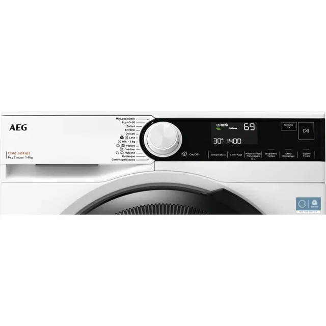 AEG Lavatrice slim 7000 Lavatrice Carica Frontale Serie ProSteam, 9 kg, LR7FD94, Vapore Refresh, Tec