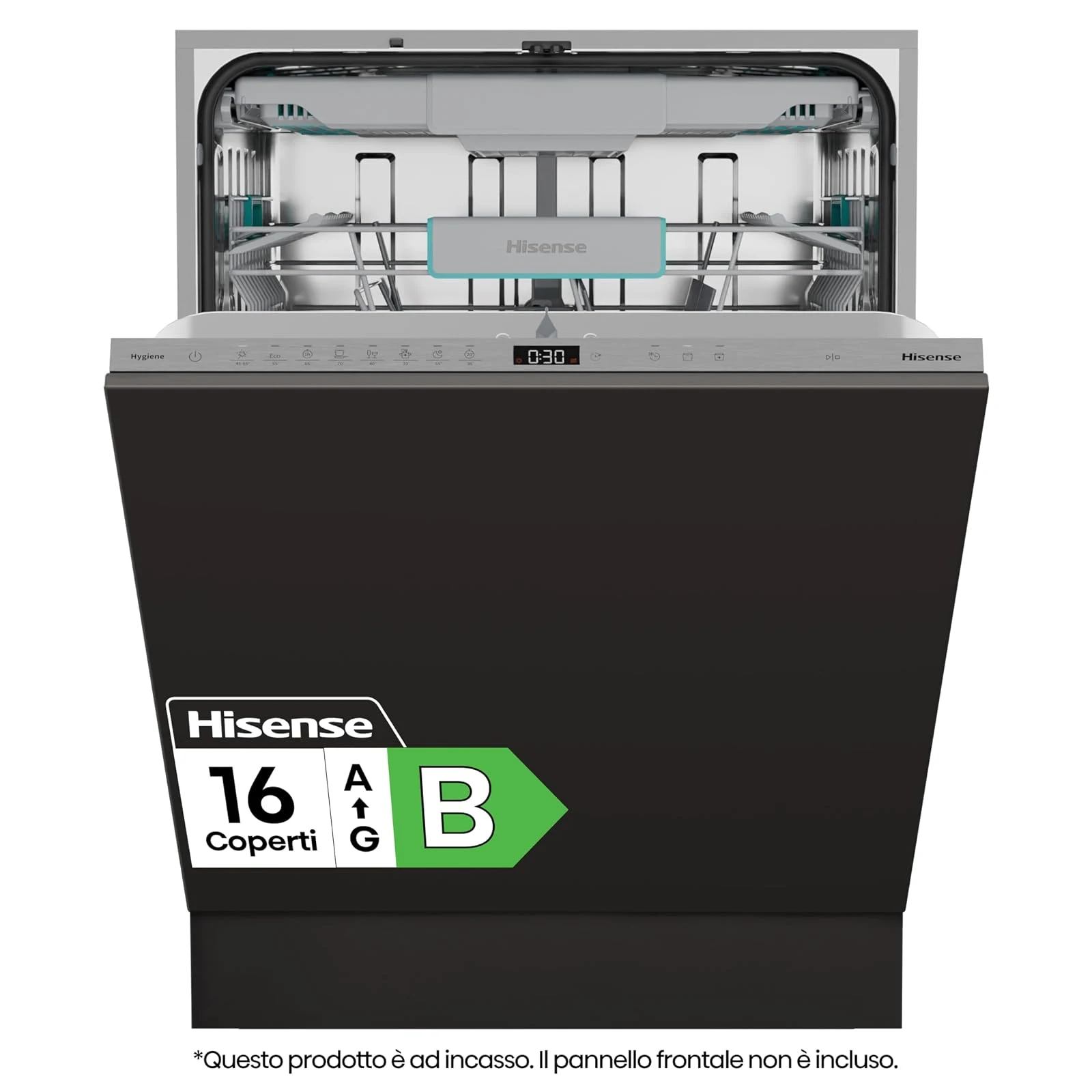 Hisense Lavastoviglie incasso HV16B Hisense HV16B Lavastoviglie integrata classe B 16 coperti 40 dB