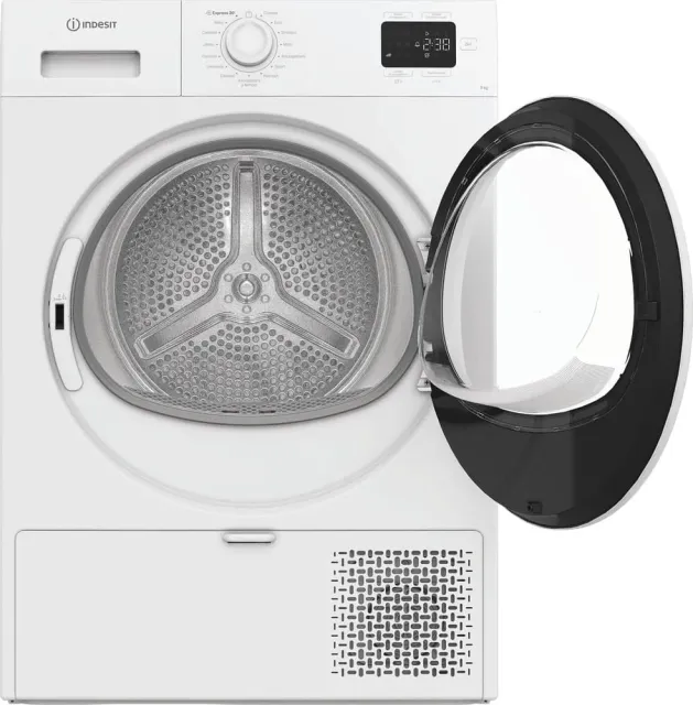 Indesit Asciugatrice 92D WW IT C YD – Asciugatrice 9 Kg A Pompa di Calore, Libera Installazione, Cla