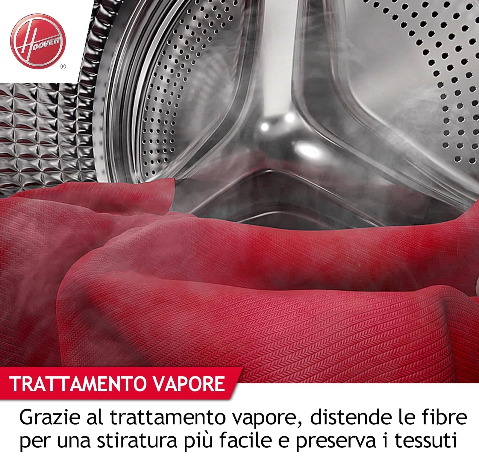Hoover Lavatrice carica frontale 49AMBC7 H-WASH 500 Lavatrice 9 Kg, 1400 Giri, Classe A -15%, Motore
