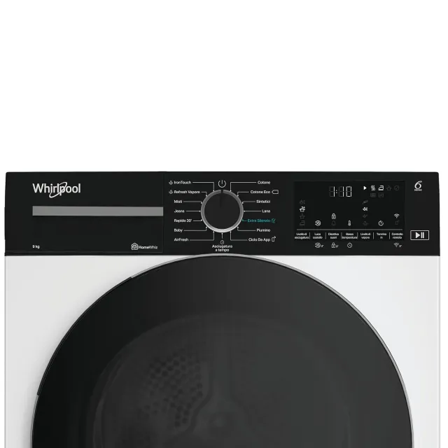 Whirlpool Asciugatrice 94M WBS IT C WD – Asciugatrice 9 Kg A Pompa di Calore, Libera Installazione, 