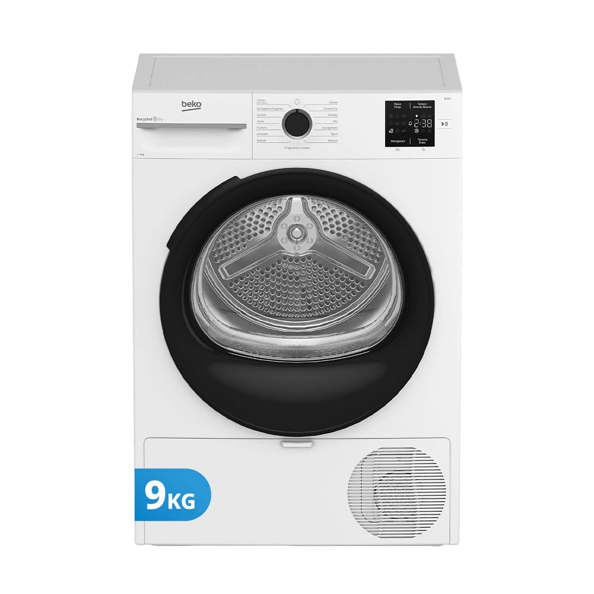 Beko Asciugatrice incasso BMTAM93EB Asciugatrice a Libera Installazione 9 Kg, Classe D