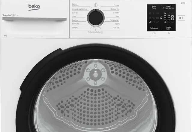 Beko Asciugatrice incasso BMTAM93EB Asciugatrice a Libera Installazione 9 Kg, Classe D