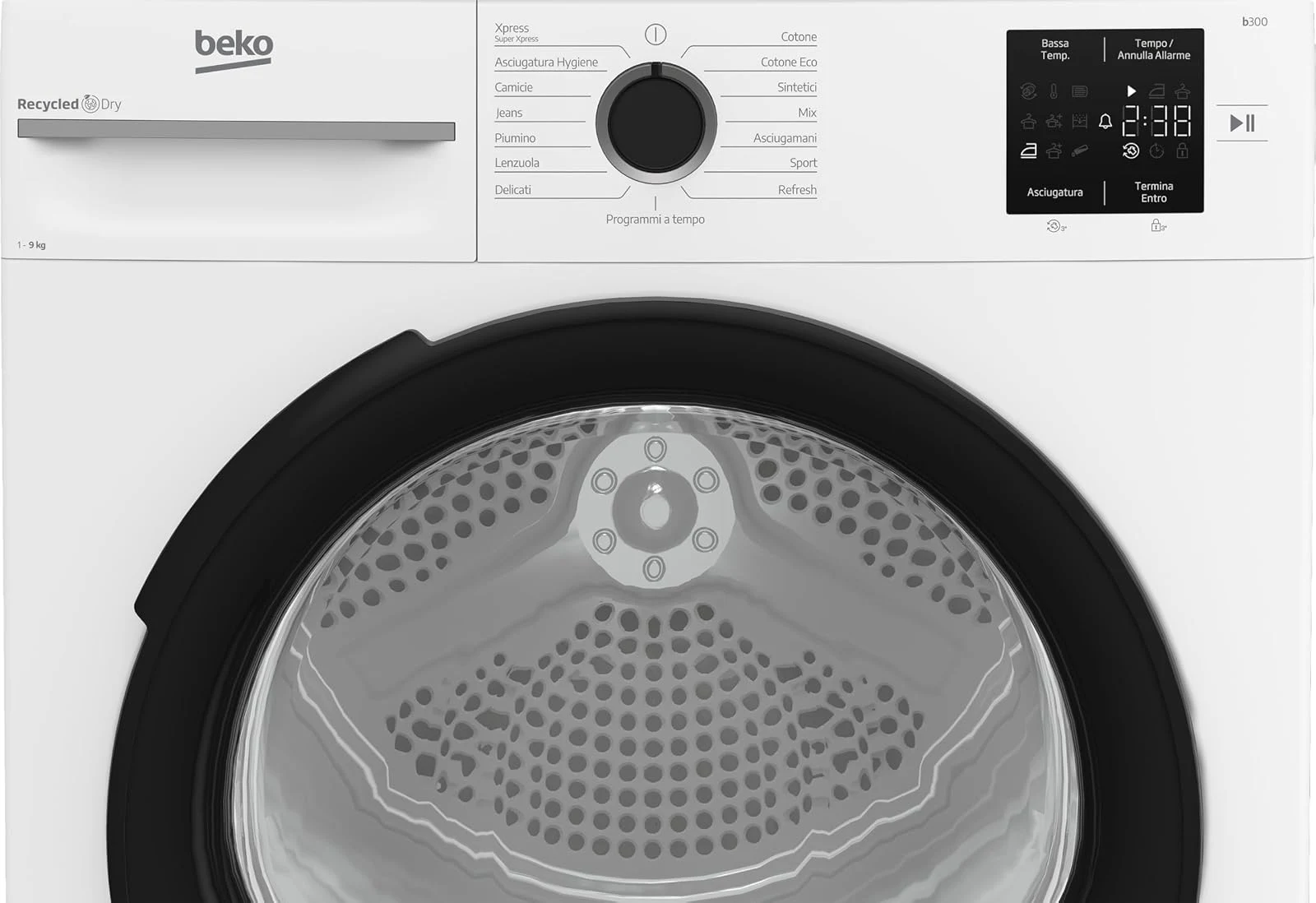 Beko Asciugatrice incasso BMTAM93EB Asciugatrice a Libera Installazione 9 Kg, Classe D