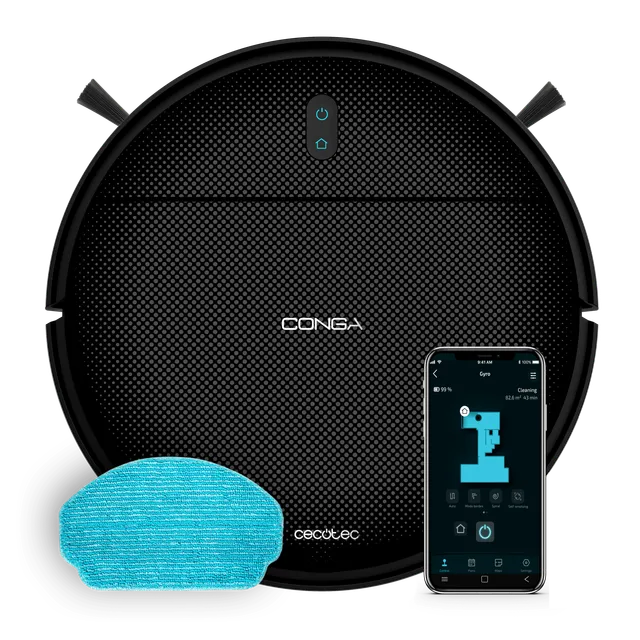 Cecotec Robot aspirapolvere 2000Pa Robot Aspirapolvere con Navigazione Giroscopica e App Conga M10 X